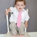 Boy's Tie - Hot Pink Fuchsia Gingham - size 2T-4T - In Stock