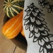 Tea Towel- Organic Linen- Hand Screen Printed with Pine Cone Design- Dish Towel