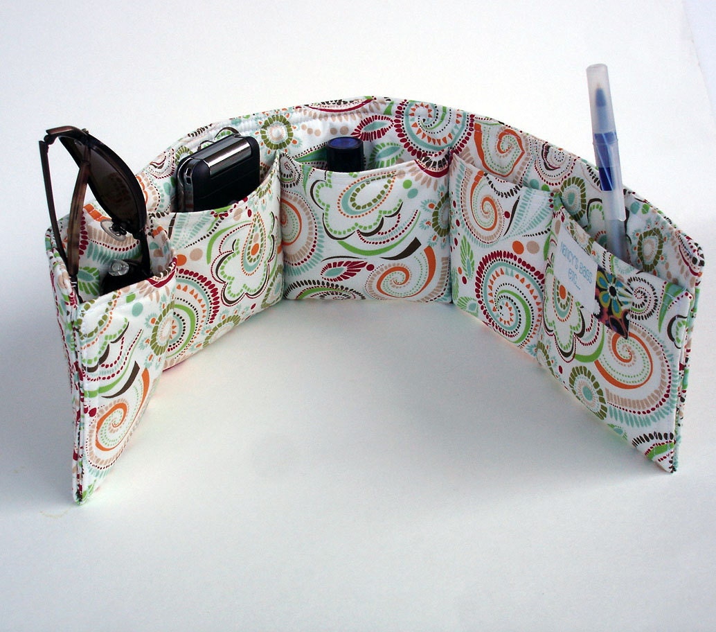 Purse bag organizer bag insert paisley print