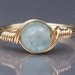 Aquamarine Ring 14k Gold Filled Wire Wrapped Gemstone Ring Birthstone Ring
