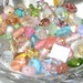 Czech Glass Bead Assortment, Lamp Work, Decorative Loose Mix - FAIRY DUST - Peach, Pnks, Blue, Lavender, Yellow,Green, Hand Selected