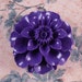 Carved Coral Pendant Purple Flower Bead Gemstone Pendant