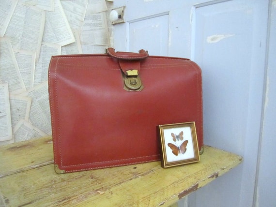 womens vintage leather briefcase