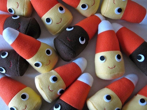 halloween candy corn plush