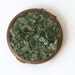 SALE Antique Brass Compact covered in Jade Gemstone - Evergreen Festive Stocking Stuffer