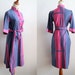 Abstract Expressionist Mod Dress - Kimino Style - Purple