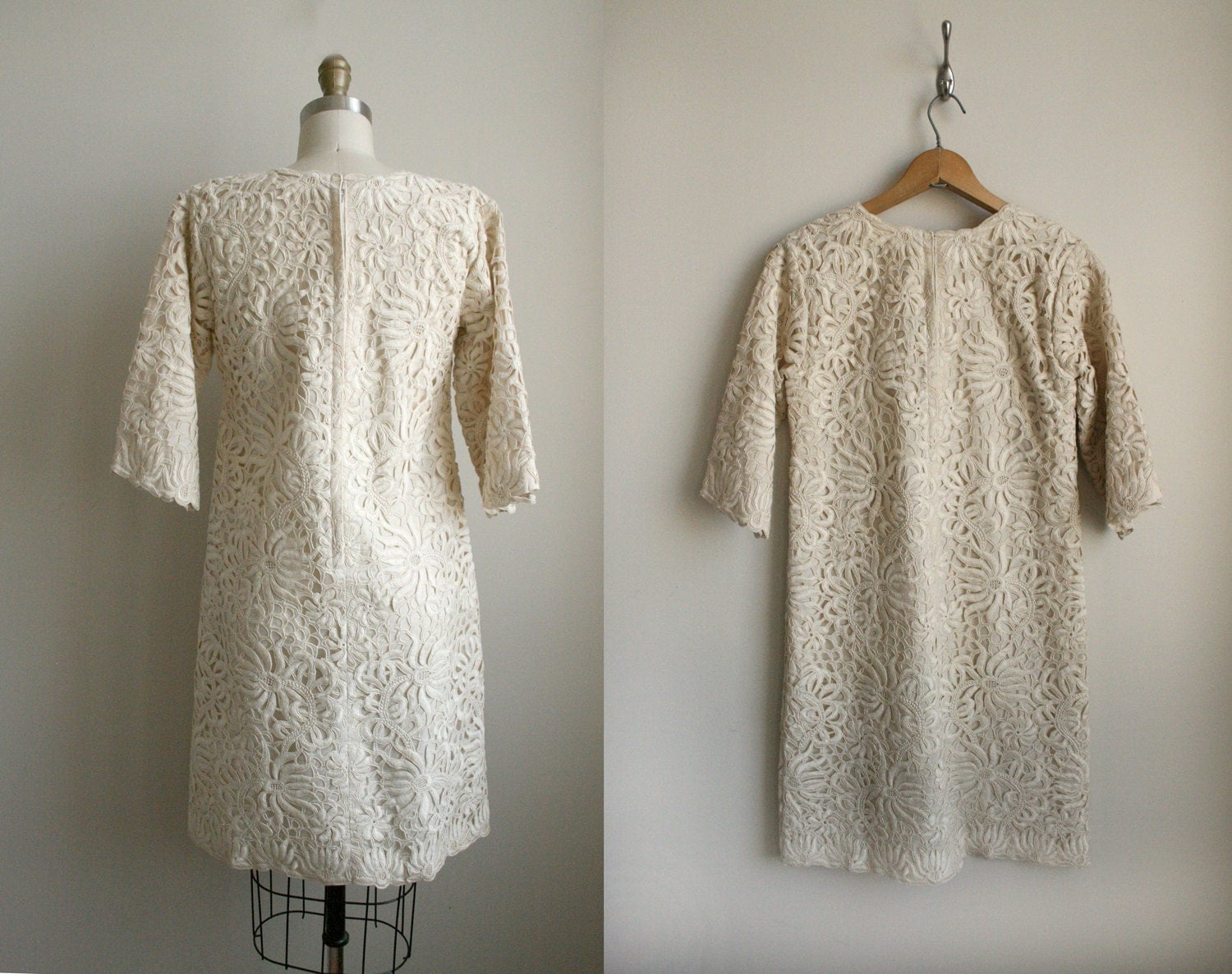 Battenburg lace wedding dress