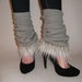 Wolf in Sheep's Clothing - Eco Friendly/Upcycled - Knit / Faux Fur Leg Warmers - Great Gift Under 30 For That Fashionista On Your List - OOAK - Ready To Ship