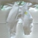 White Terry Footed Sleepers - 14 - 15 inch boy doll clothes