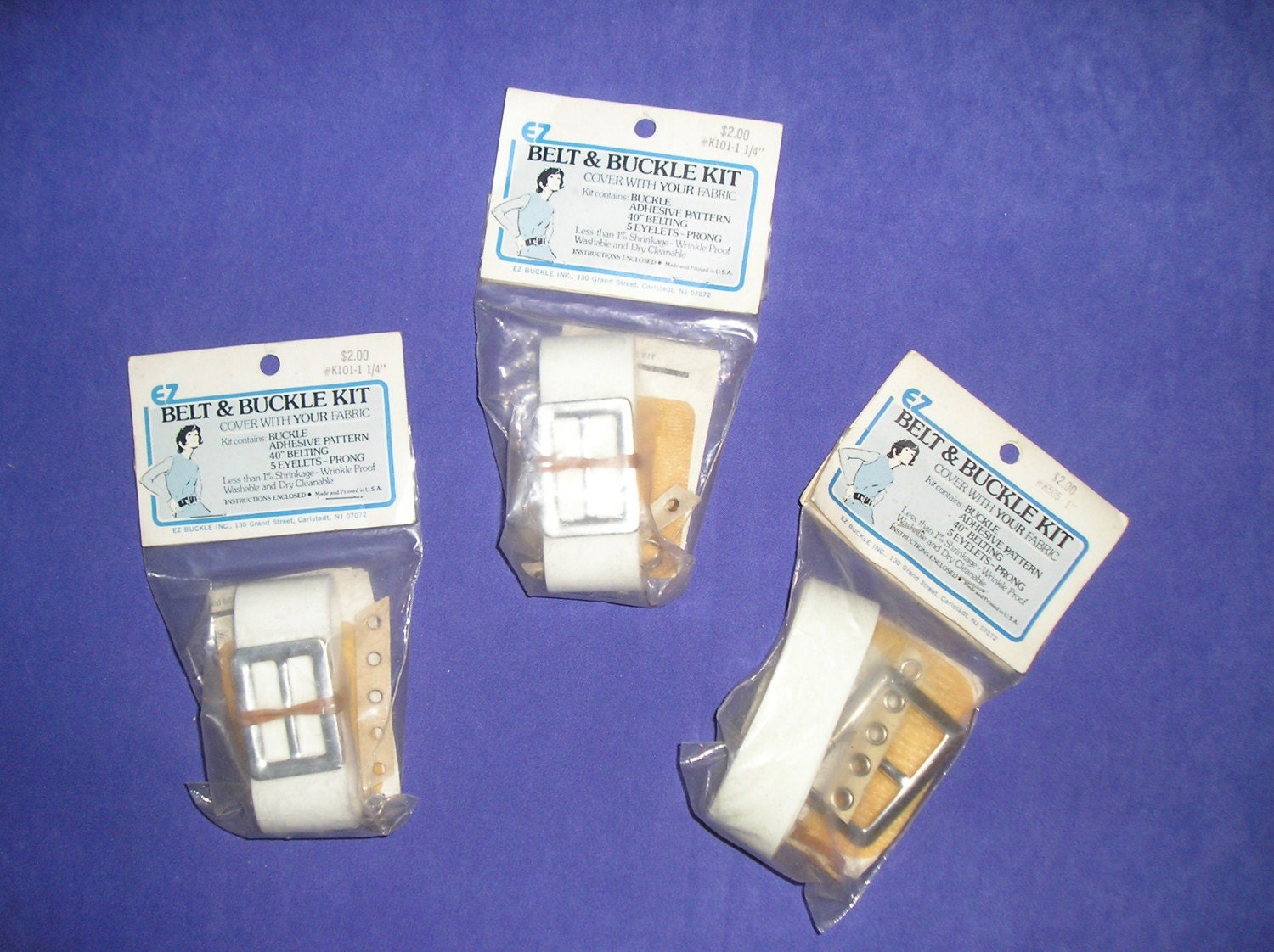 self cover belt and buckle kit 3 sets