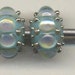 Tom's lampwork Glacier opal crown jewels 2 bead set, 1 pair 8748 (RESERVED FOR NANCY)