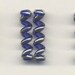 Tom's lampwork silvery cobalt blue twist cylinder drops-spacers 25mm, 2 drops, 1 pair 0534CC