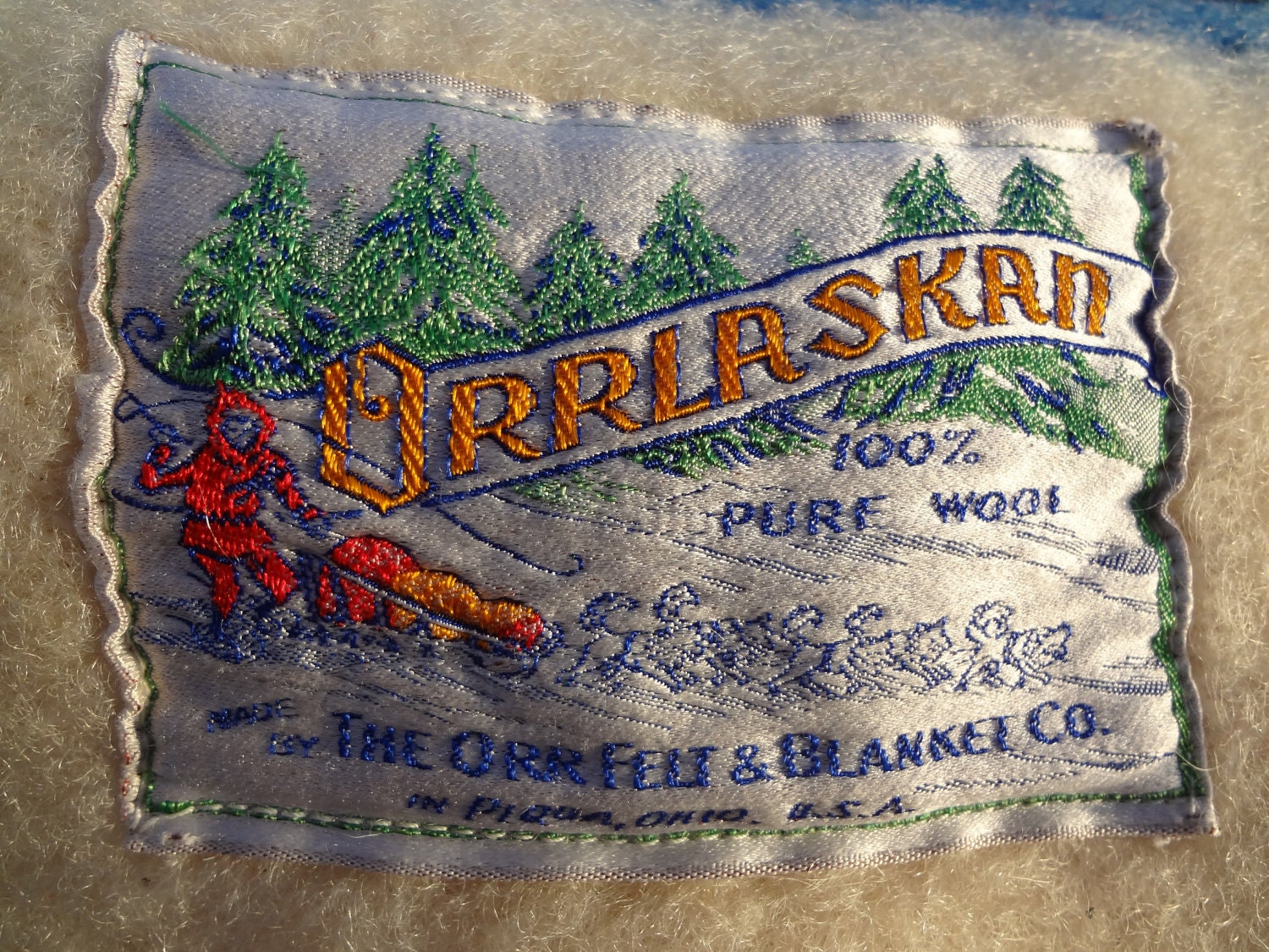 Vintage Wool Blanket by the Orr Felt & Blanket Company