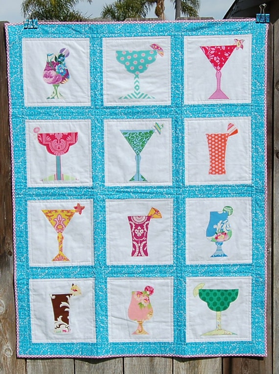 pillow cover download video Cocktail Pattern Quilt Poolside