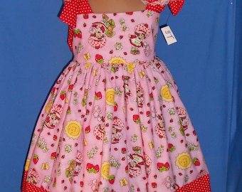 Boutique OOAK Custom Made Strawberry Shortcake Dress Set