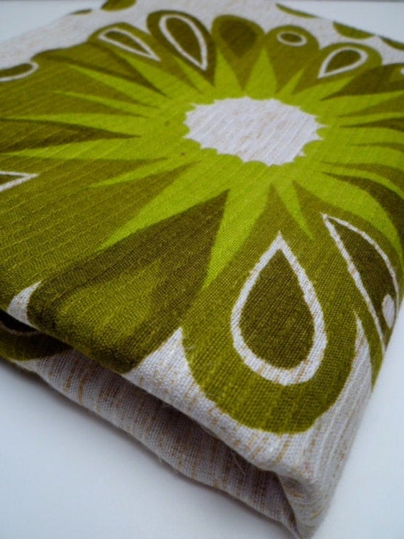 RETRO GREEN vintage fabric