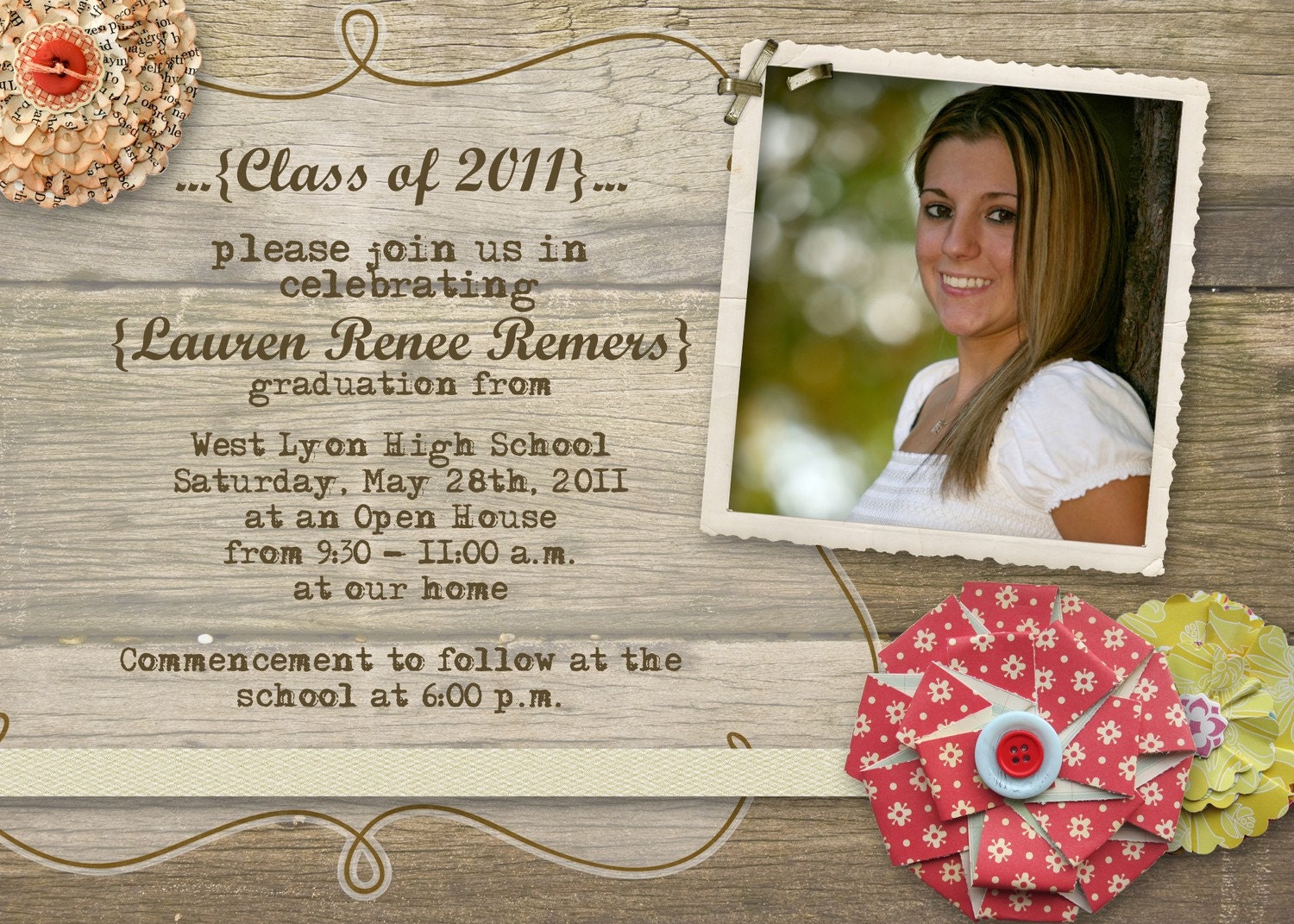 Graduation Open House Invitations 1