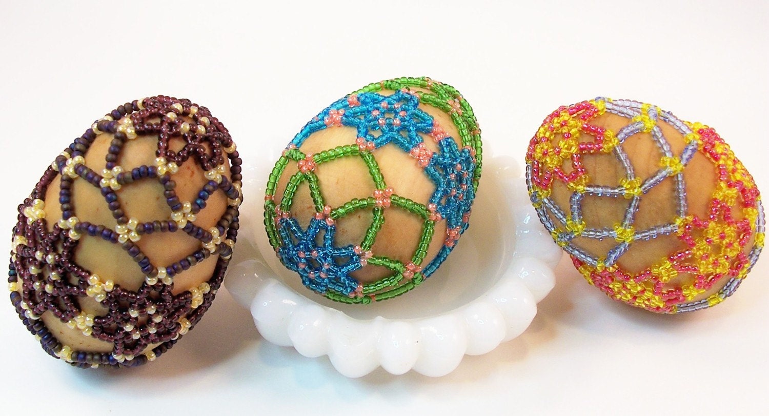 Beaded Easter Egg Pattern Beading Tutorial in PDF