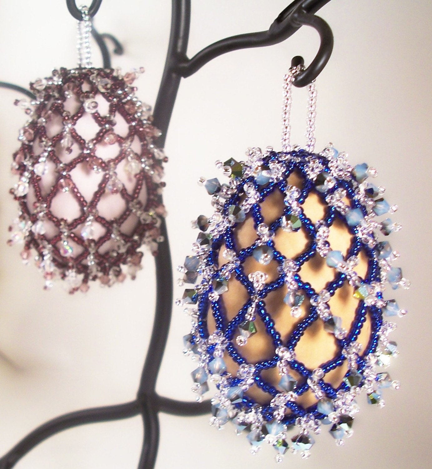 Easter Elegance Beaded Egg Pattern Beading Tutorial in by zaneymay