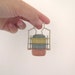 set of 6 plastic vintage food carrier / pot miniature for doll house surprise ball supply