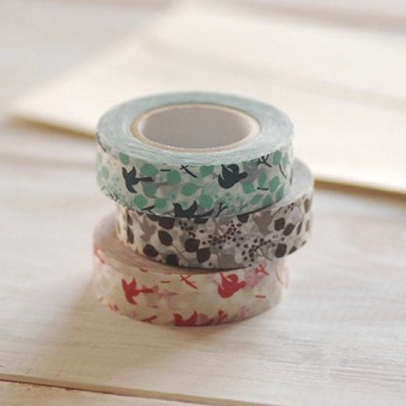 Items similar to Classiky Japanese Washi Masking Tapes Birds In the