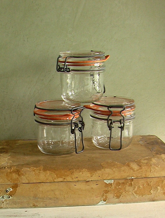 French Canning Jar Set Vintage Pints by GrandAndTaylor on Etsy