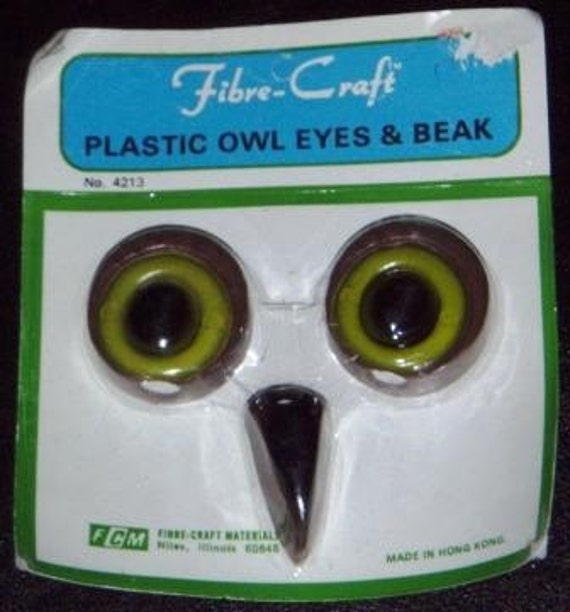 destash vintage craft OWL EYES and Beak WHOO Whoo