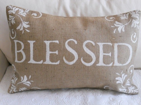 Items similar to Blessed pillow slip on Etsy