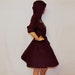 Plum Purple hoodie dress/day/party dress/ HD-PLUM