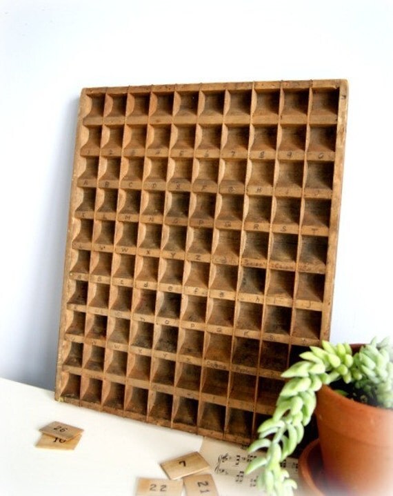 Vintage Letterpress Tray