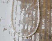 Bridesmaids Custom Seed Pearl Necklace with Gold Bead Accents and Coin Pearl Pendant | Custom Gifts | Pearl Jewelry |