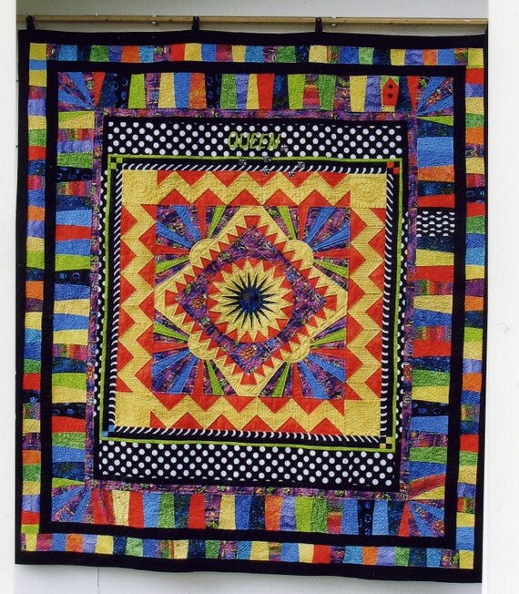 Queen 'B' Rising Sun Quilt Iowa State Fair by DavidsonStudio