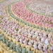 FREE SHIPPING - rag rug - round recycled pink crochet