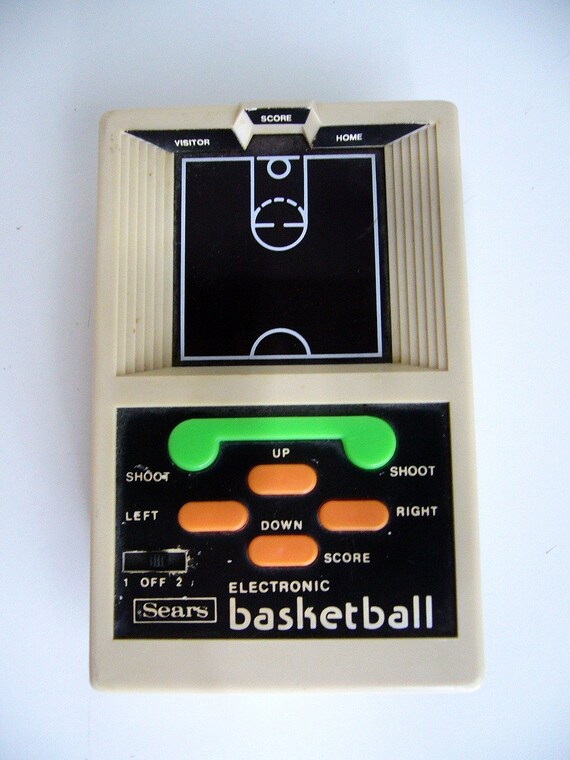 Items similar to Vintage Sears Hand held Electronic Basketball Game on Etsy