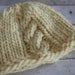 Newborn Cable Hat, Hand Knit Yellow Baby Photo Prop