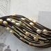 Leather, Pearls and Sterling Silver Bracelet Peaches and Cream SALE