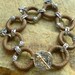 Artisan Sterling Silver and Leather Chain Bracelet
