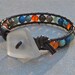 Chan Luu Style Leather Beaded Wrap Bracelet With Recycled Beach Glass - White