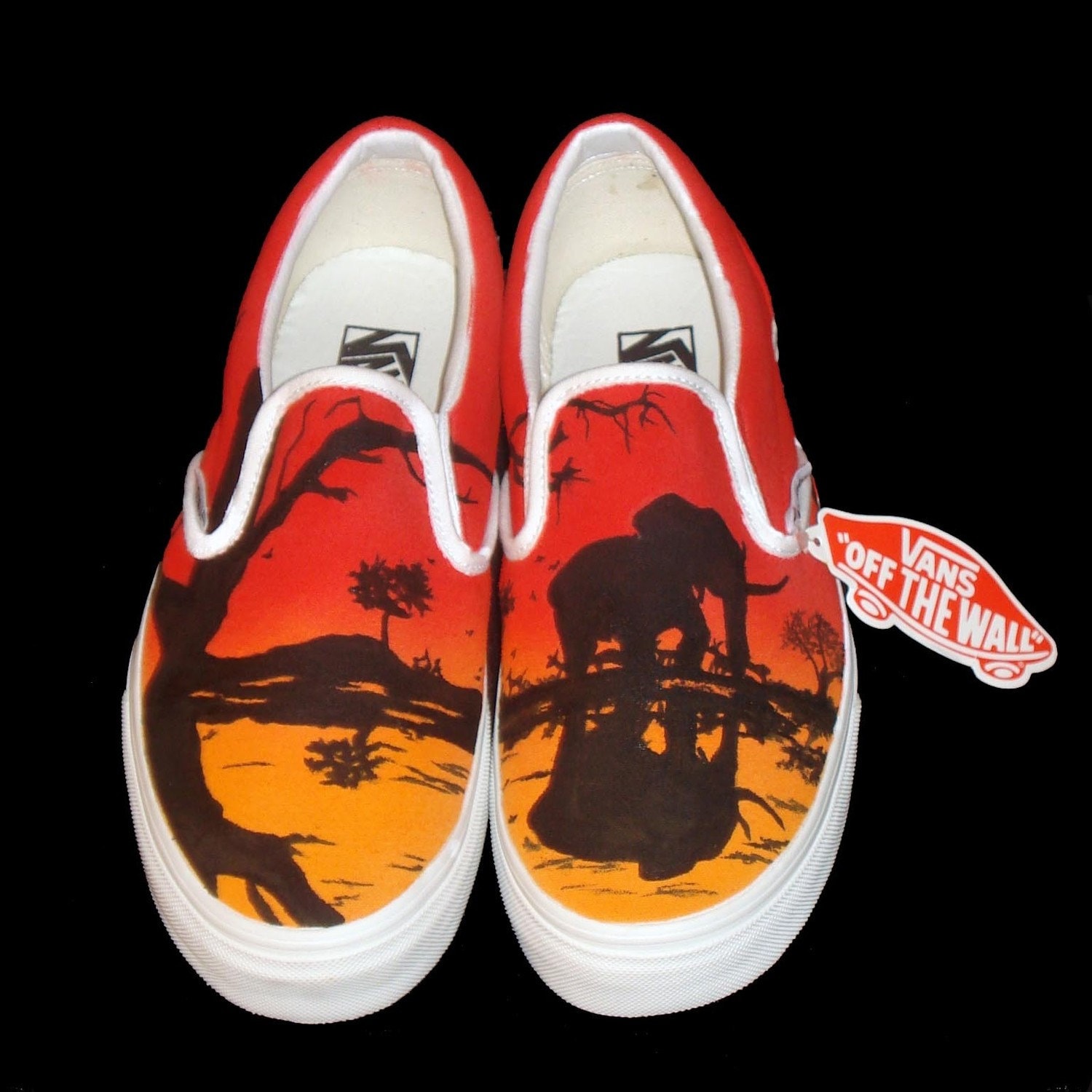 Hand Painted Vans African Sunset