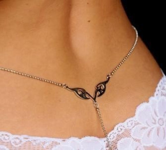 Erotic Back Jewelry Chain Tribal Tattoo Design With Clear