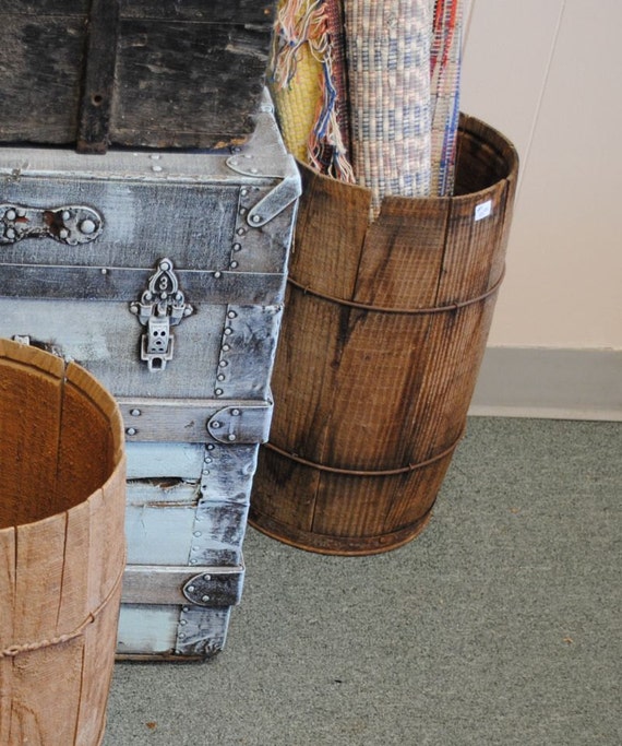 Wooden Barrel Nail Keg by SarahAnntiques on Etsy