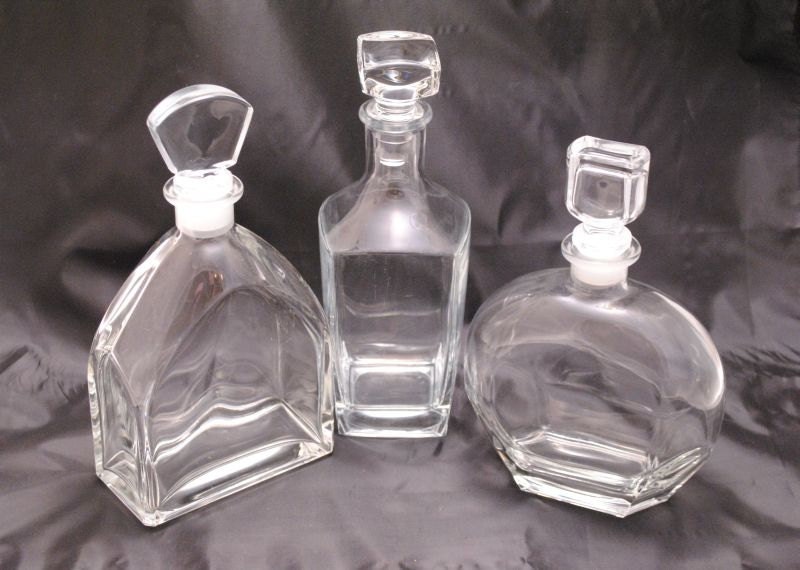 Vintage Liquor Decanter Bottles Set