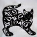 4 Damask Cats Embroidery Quilt Blocks