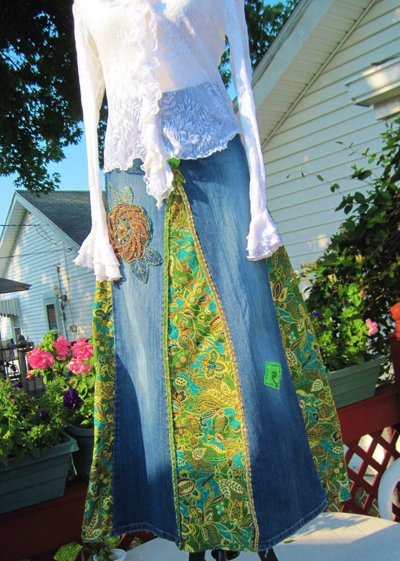 Sale/Fair Maiden Skirt/Lovely Handmade Hippie Skirt/Embroidered ...