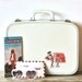 Circa 1950s Small White Suitcase Red Bermuda Scene