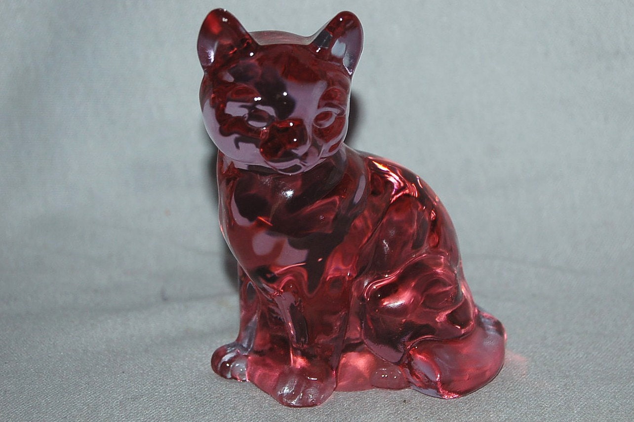 fenton glass cat figurines