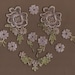 Hand Dyed Venise Lace Appliques Tiny Floral Vintage Lavender Bliss