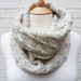 Rustic Cables Scarf Cowl - Misty Morning
