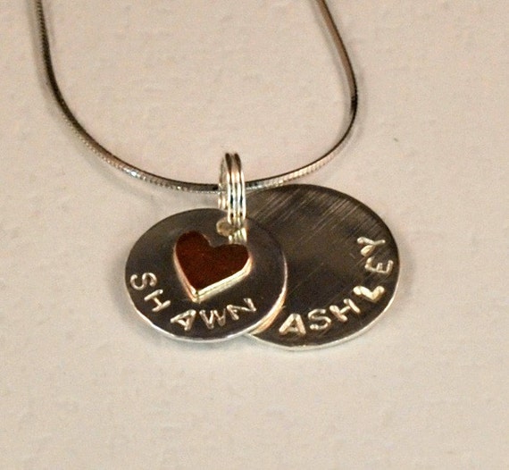 Double Silver Name Tag Necklace