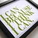 Motivational Art, 8x10 I Can Because I Think I Can Letterpress Print (Spring Green), Children's Wall Decor, Inspirational Art